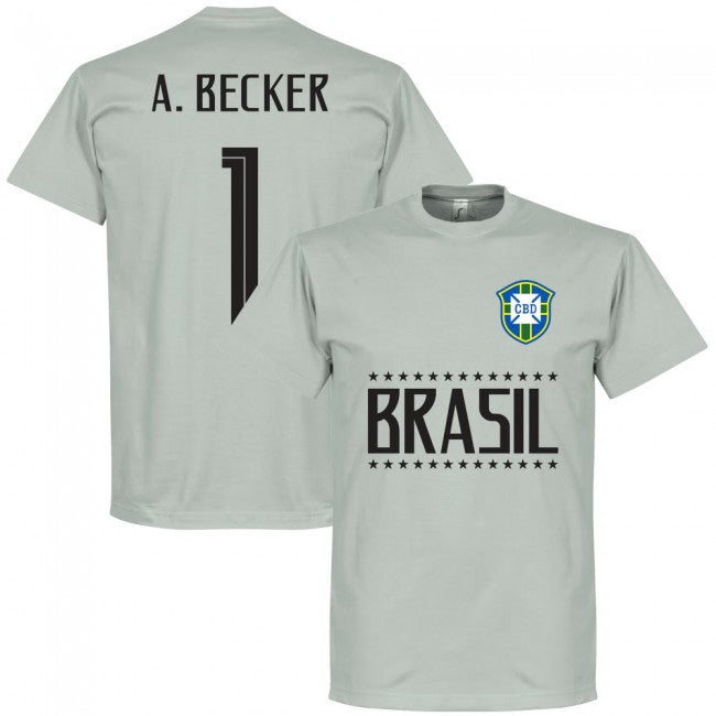 Brazil A. Becker 1 Team GK T-Shirt - Light Grey