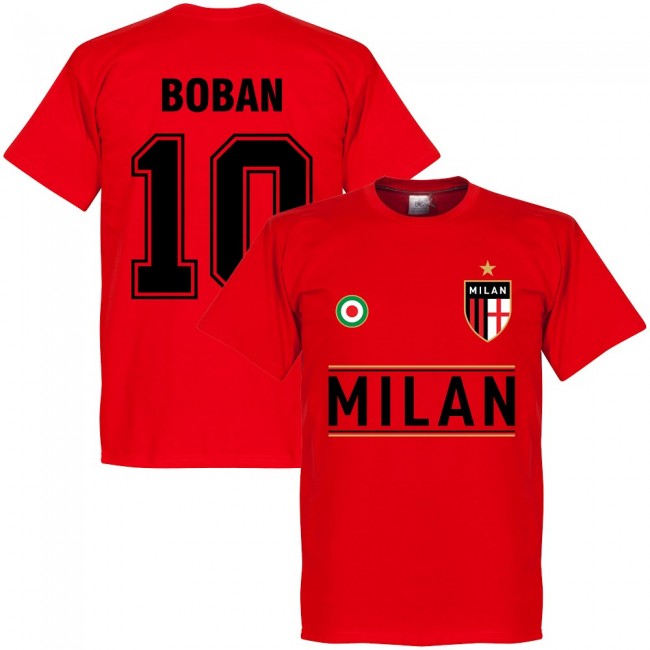 AC Milan Boban 10 Team T-Shirt - Red