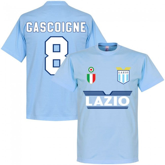 Lazio Paul Gascoigne 8 Team T-Shirt - Sky