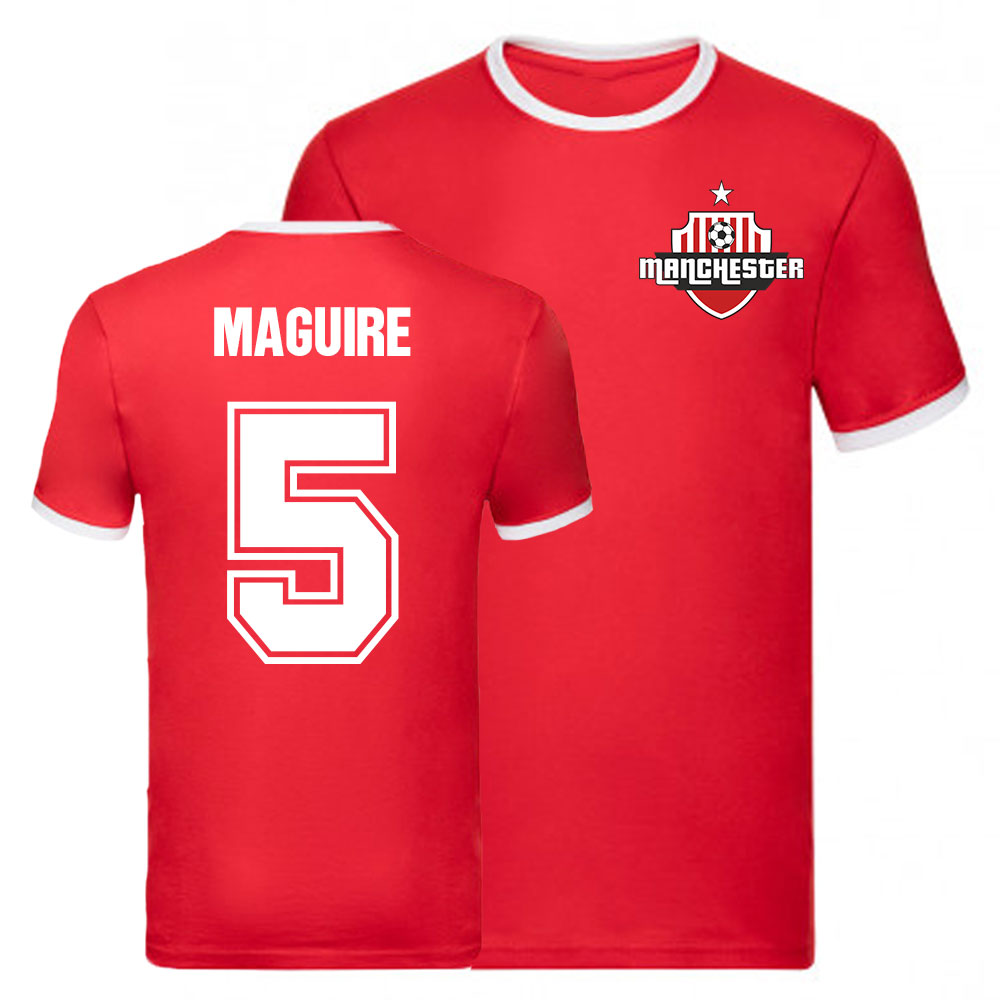 Harry Maguire Manchester United Ringer Tee (Red)