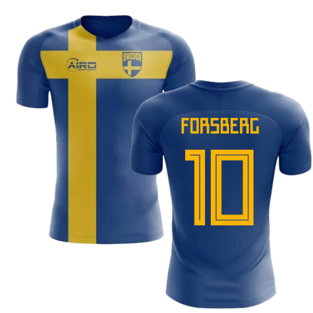 2024-2025 Sweden Flag Concept Football Shirt (Forsberg 10) - Kids