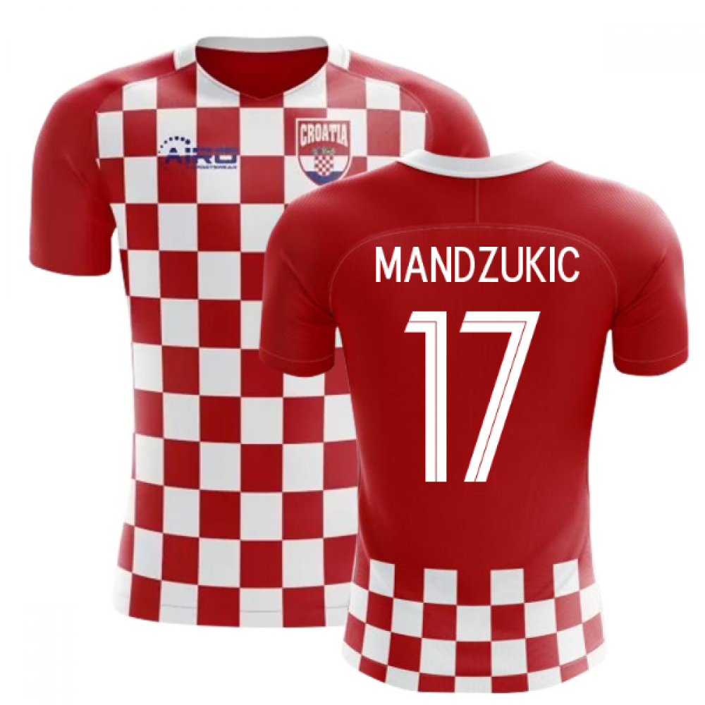 2024-2025 Croatia Flag Concept Football Shirt (Mandzukic 17) - Kids