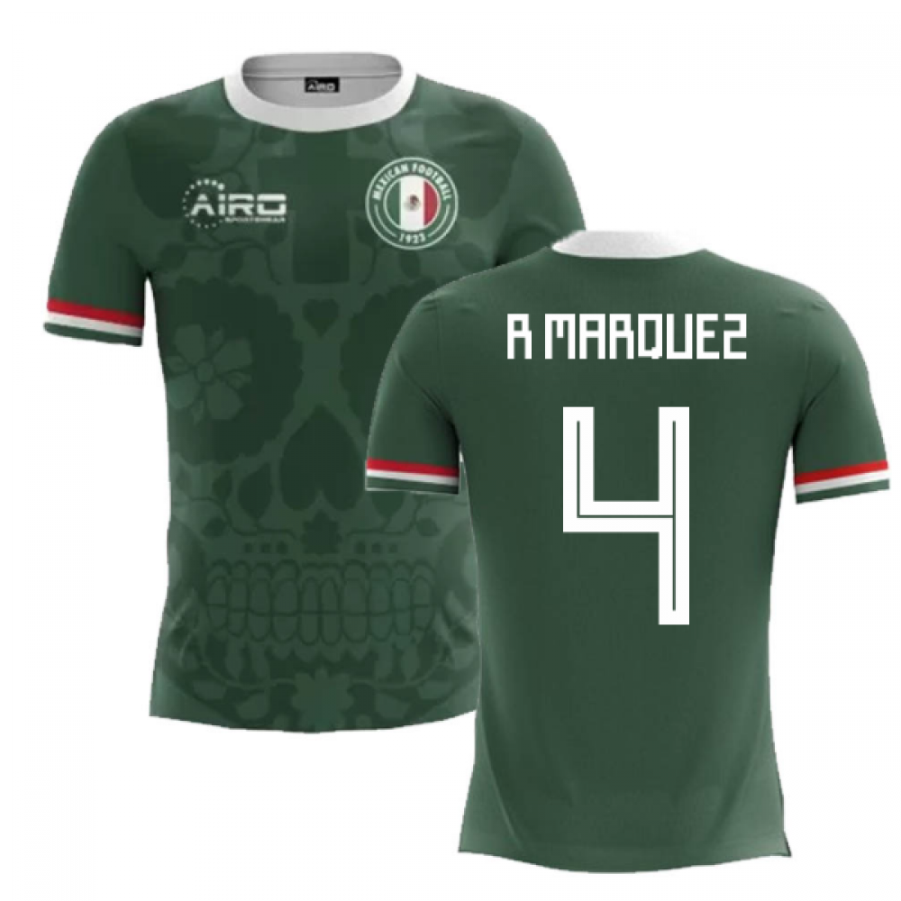 2025-2026 Mexico Home Concept Football Shirt (R.Marquez 4) - Kids