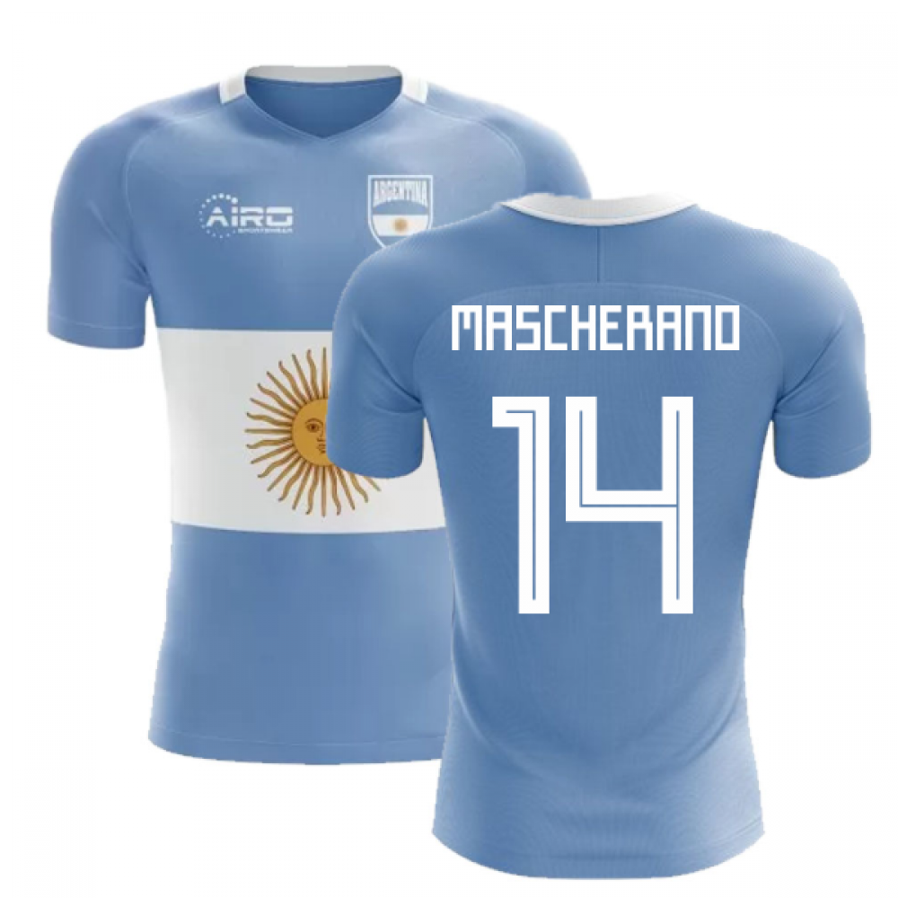 2024-2025 Argentina Flag Concept Football Shirt (Mascherano 14) - Kids