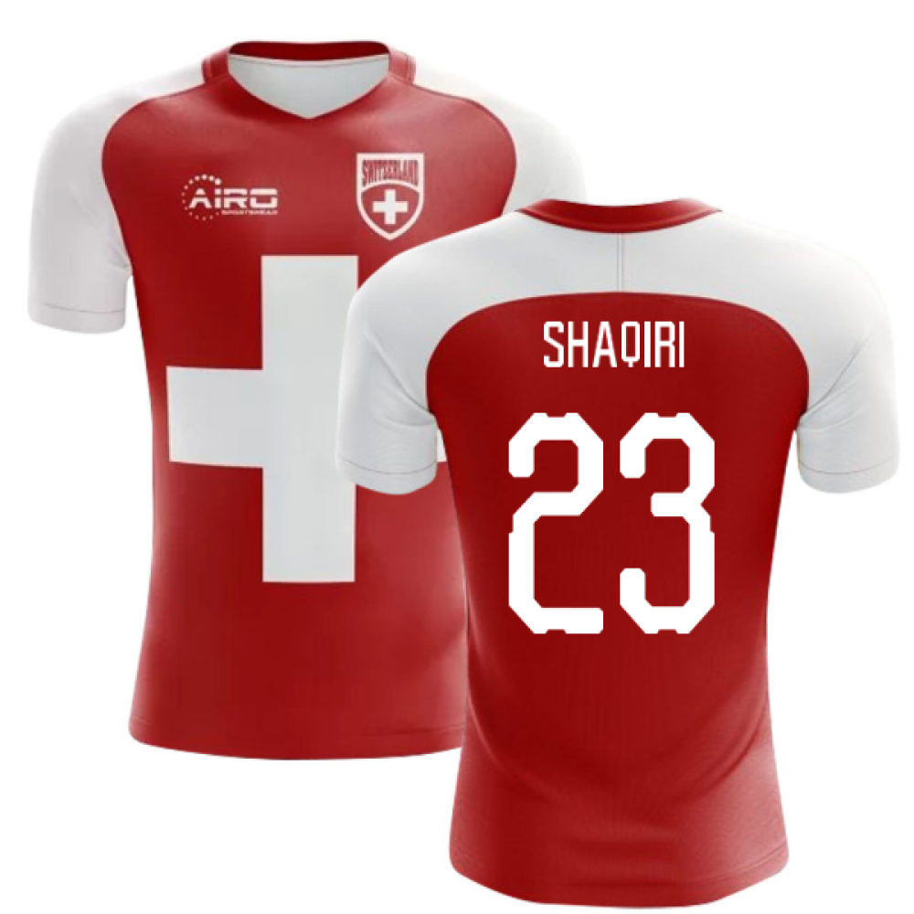 2024-2025 Switzerland Flag Concept Football Shirt (Shaqiri 23) - Kids