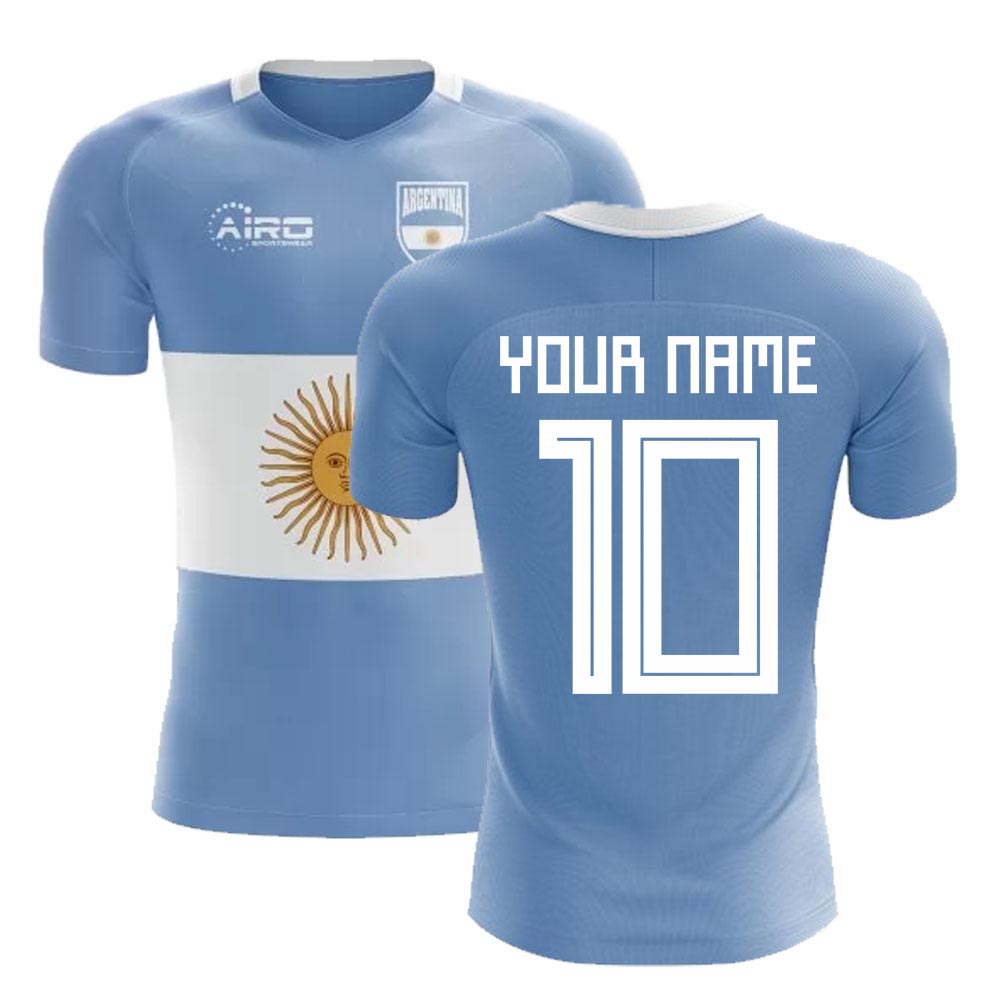 2024-2025 Argentina Flag Concept Football Shirt (Your Name)