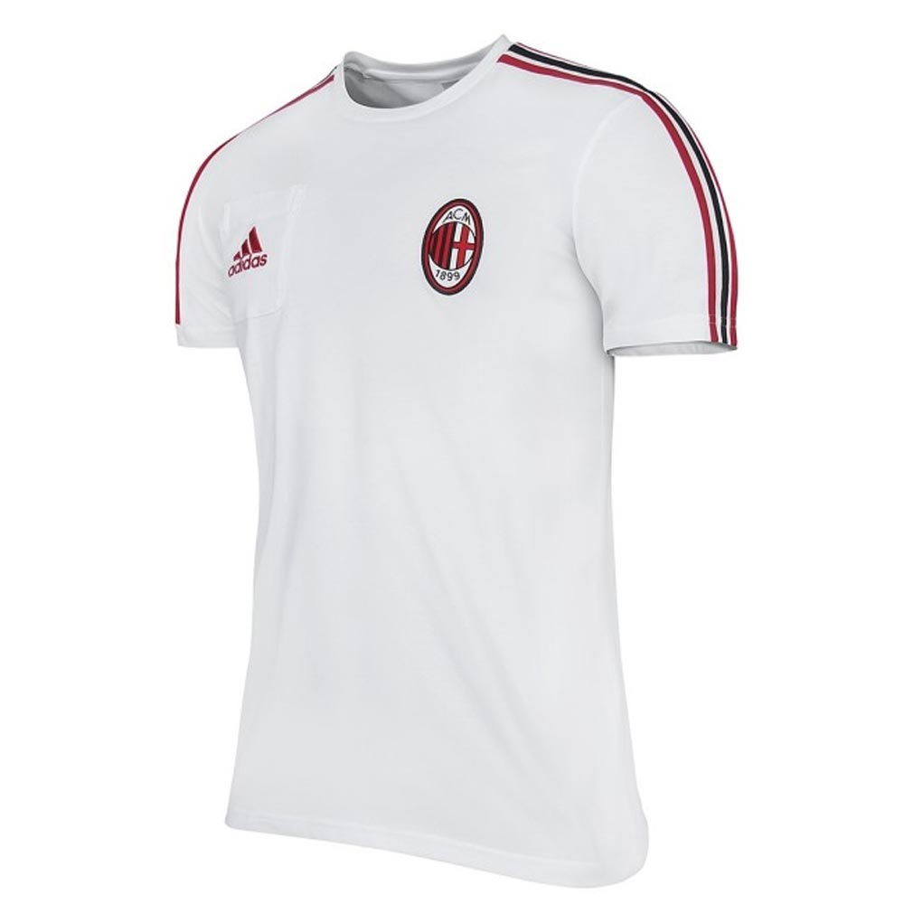 2017-2018 AC Milan Adidas Training Tee (White) - Kids