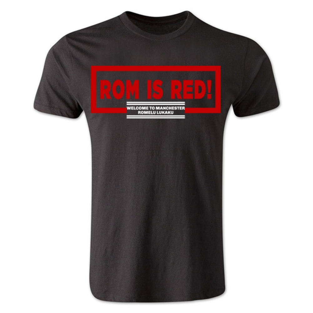 Romelu Lukaku ROM Is Red T-Shirt (Black)