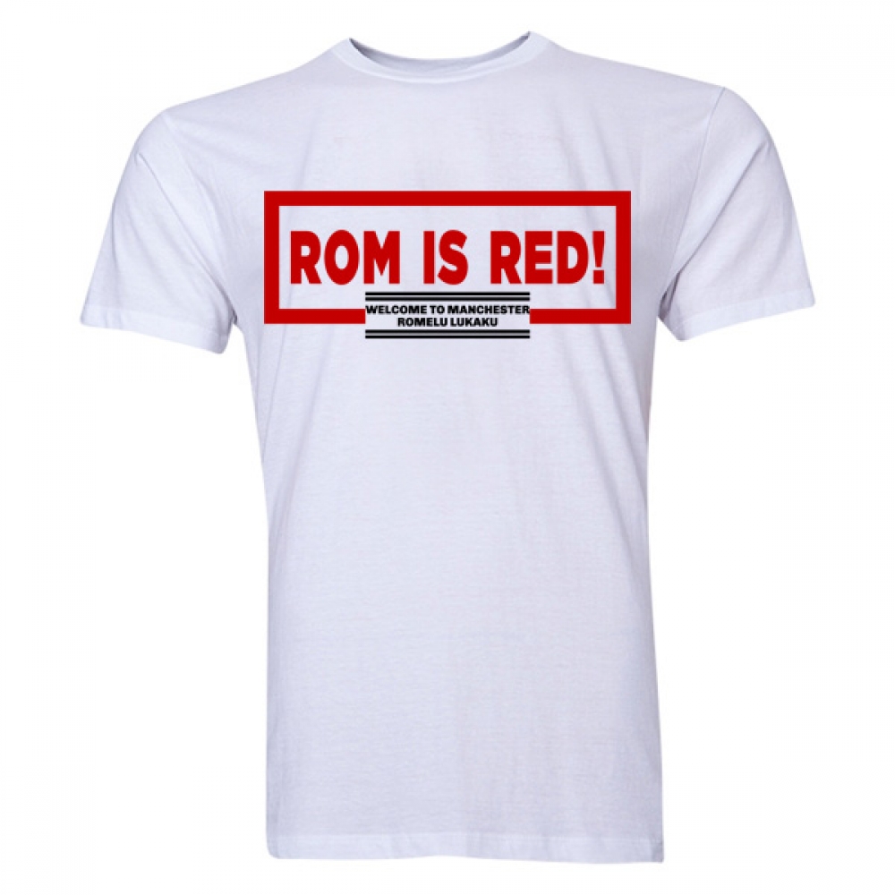 Romelu Lukaku ROM Is Red T-Shirt (White)