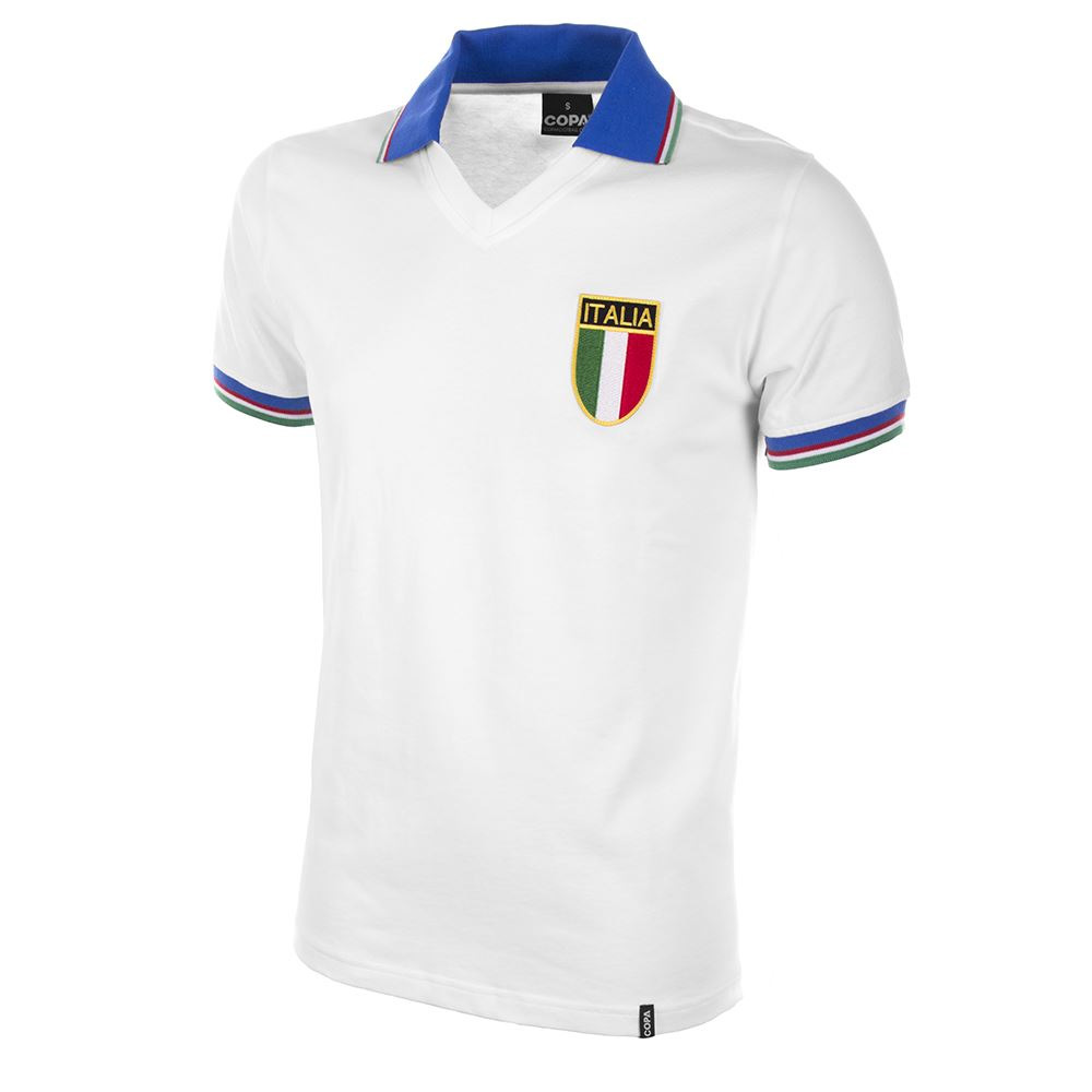 Italy Away World Cup 1982 Short Sleeve Retro Football Shirt