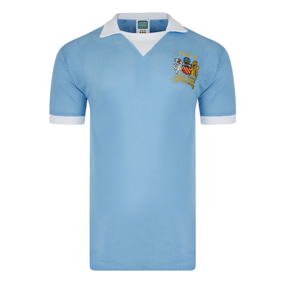 Score Draw Manchester City 1976 League Cup Final Airtex Home Shirt