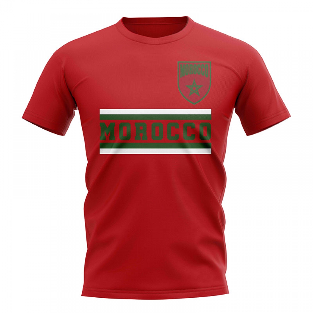 Morocco Core Football Country T-Shirt (Red)