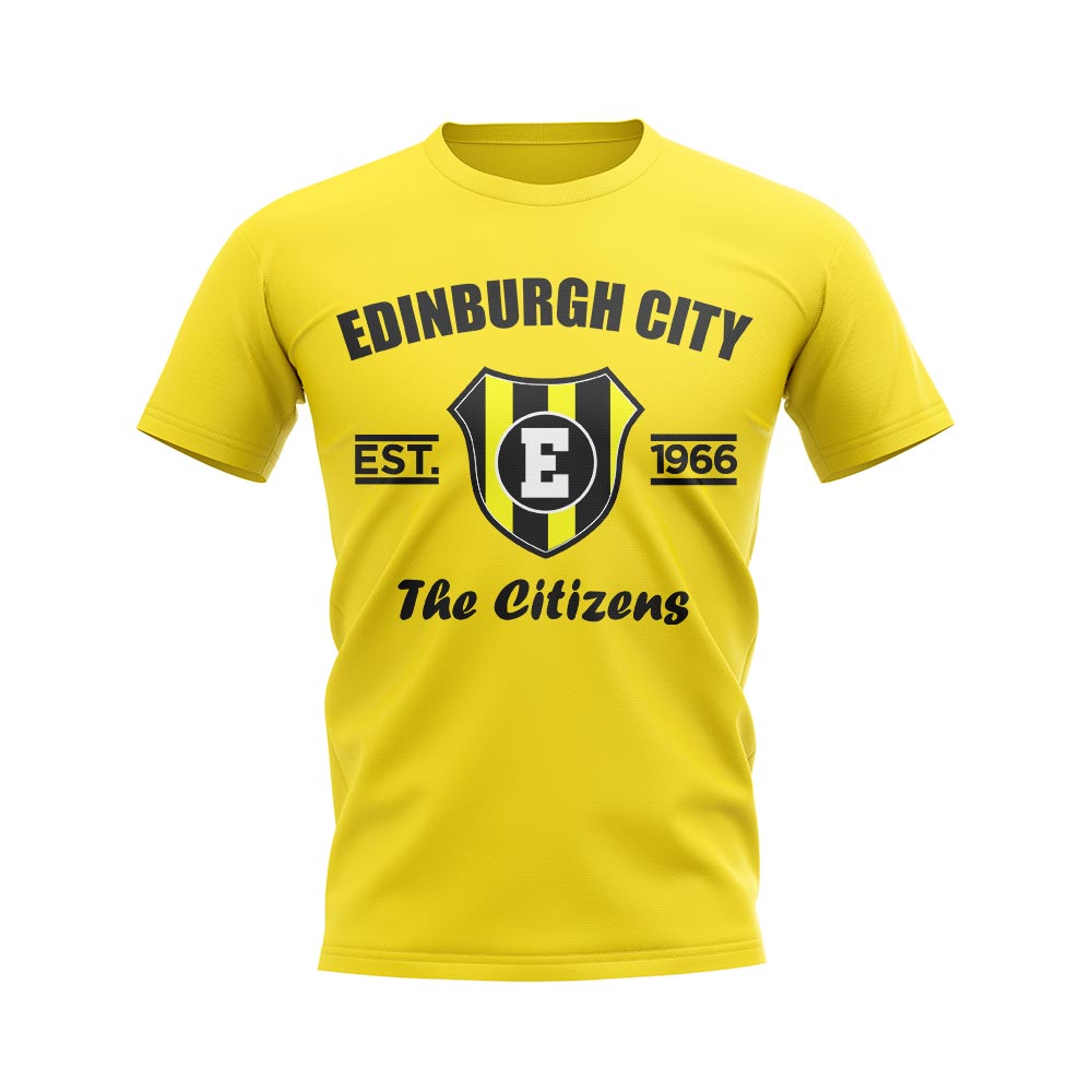 Edinburgh City Established Football T-Shirt (Black)