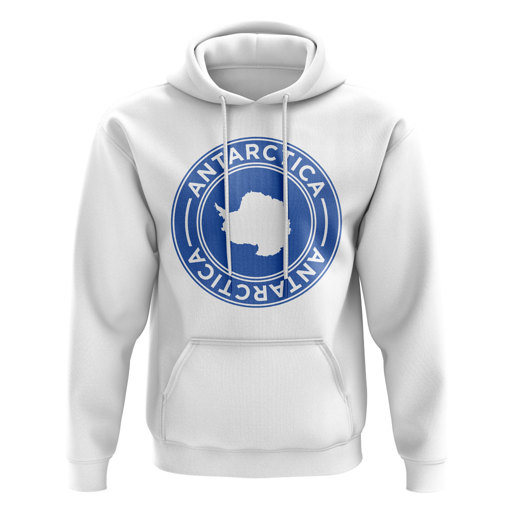 Antarctica Football Badge Hoodie (White)