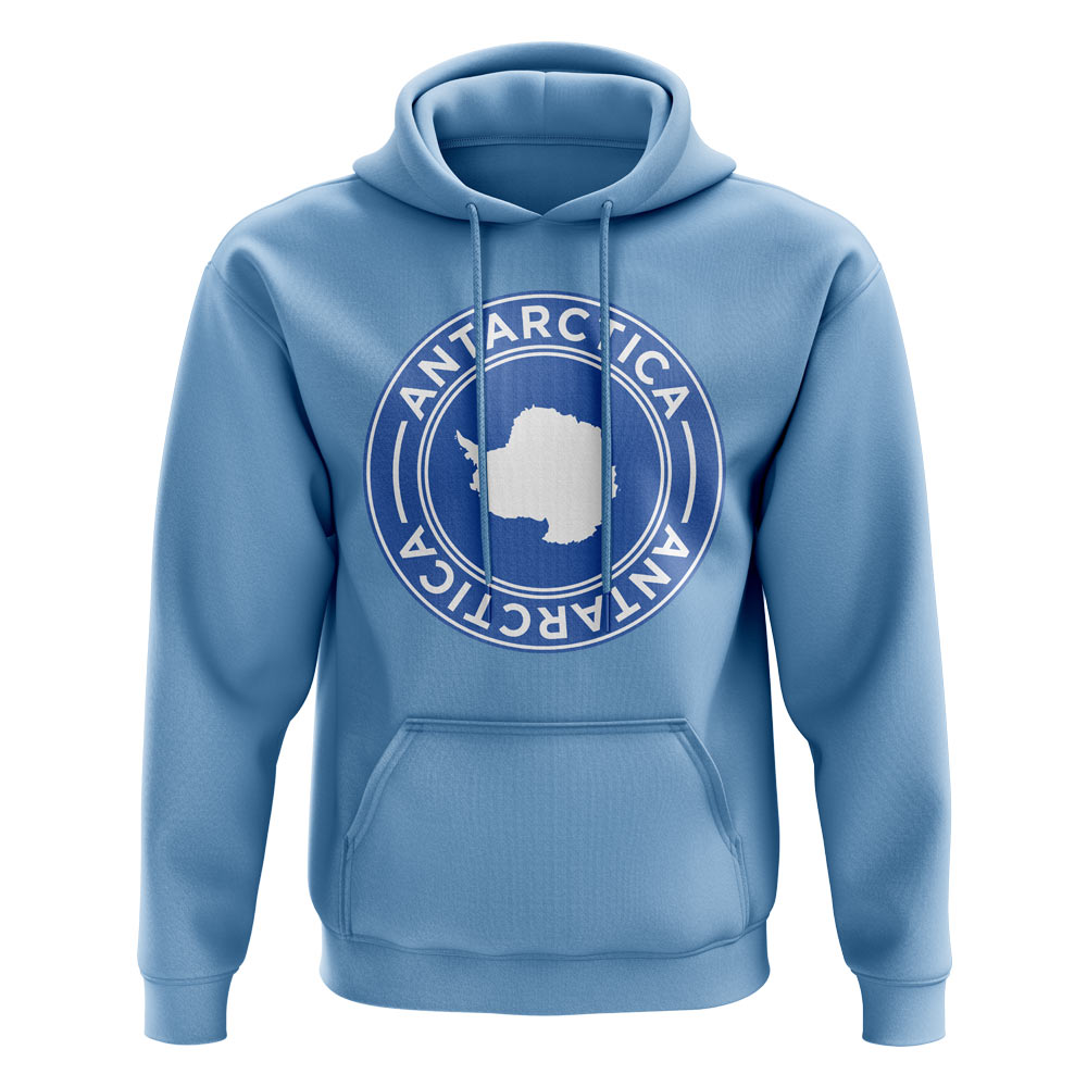 Antarctica Football Badge Hoodie (Sky)