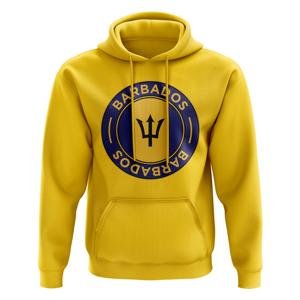 Barbados Football Badge Hoodie (Yellow)