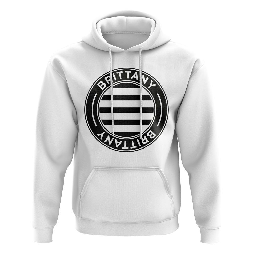 Brittany Football Badge Hoodie (White)