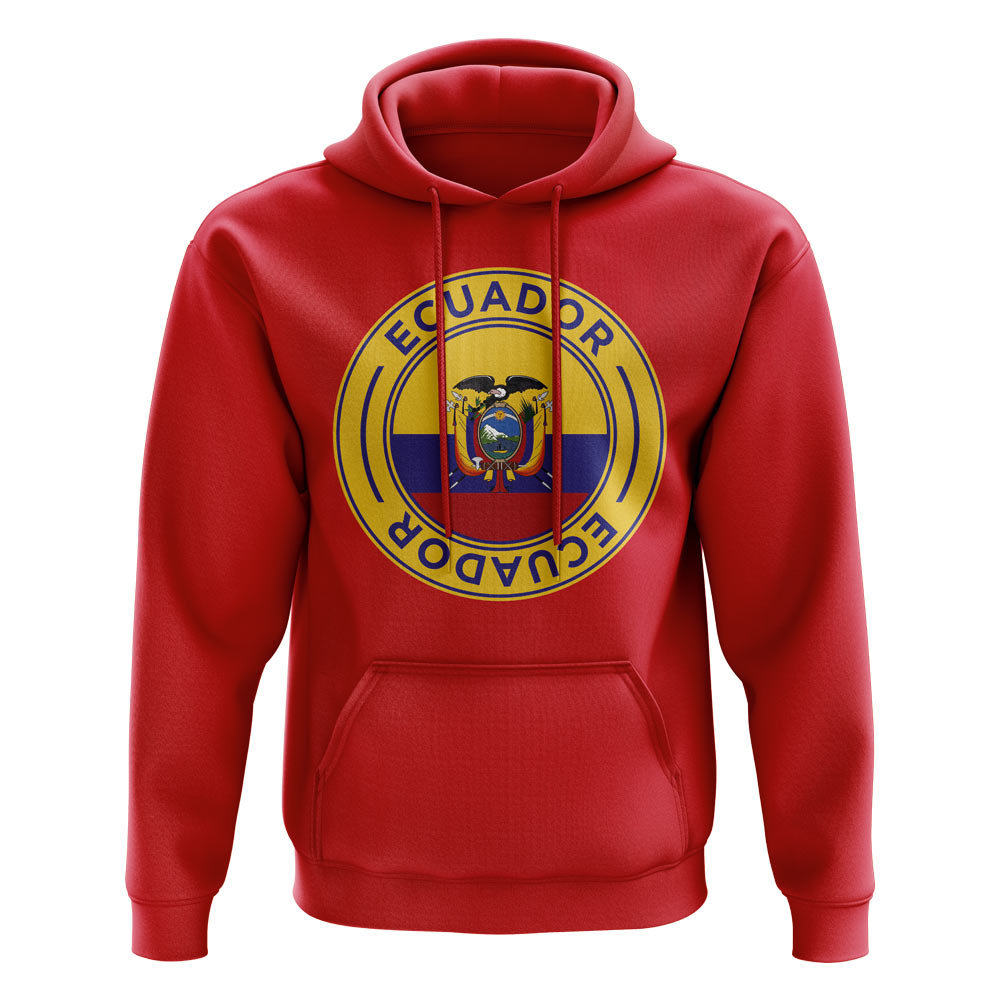 Ecuador Football Badge Hoodie (Red)