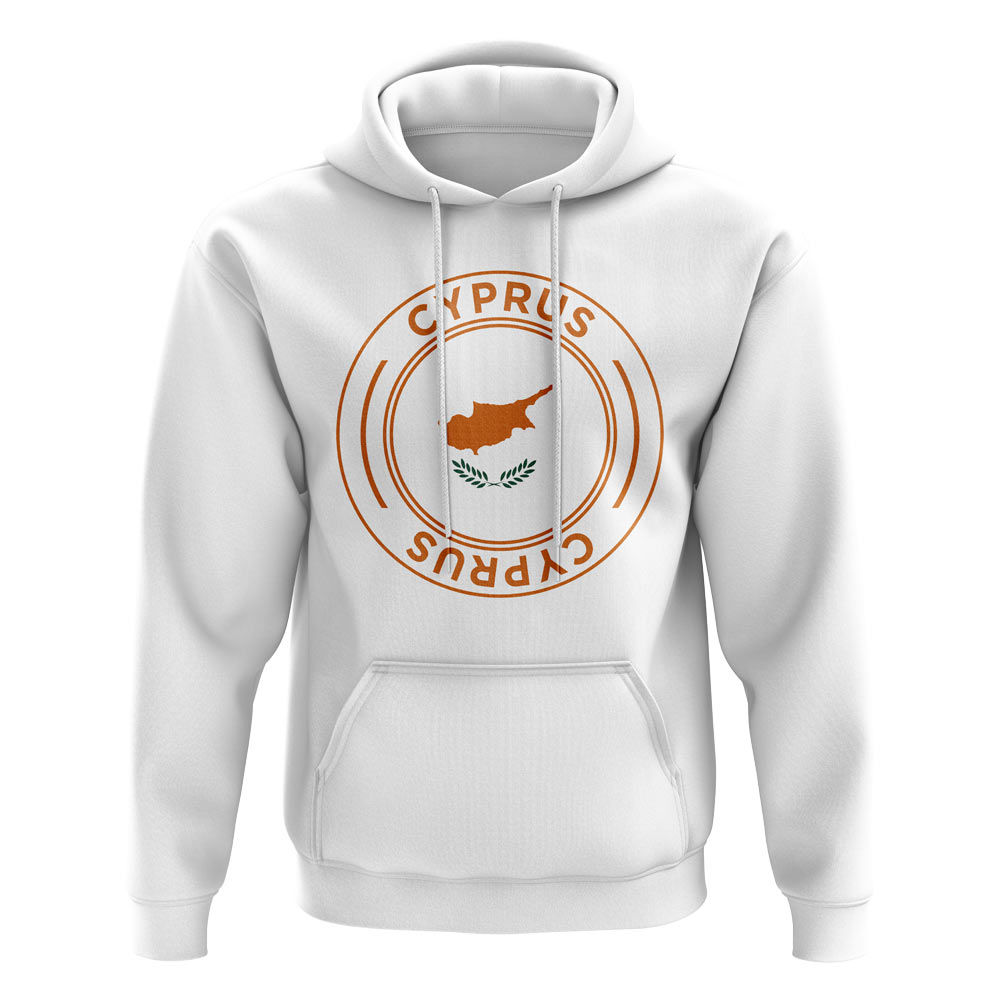 Cyprus Football Badge Hoodie (White)