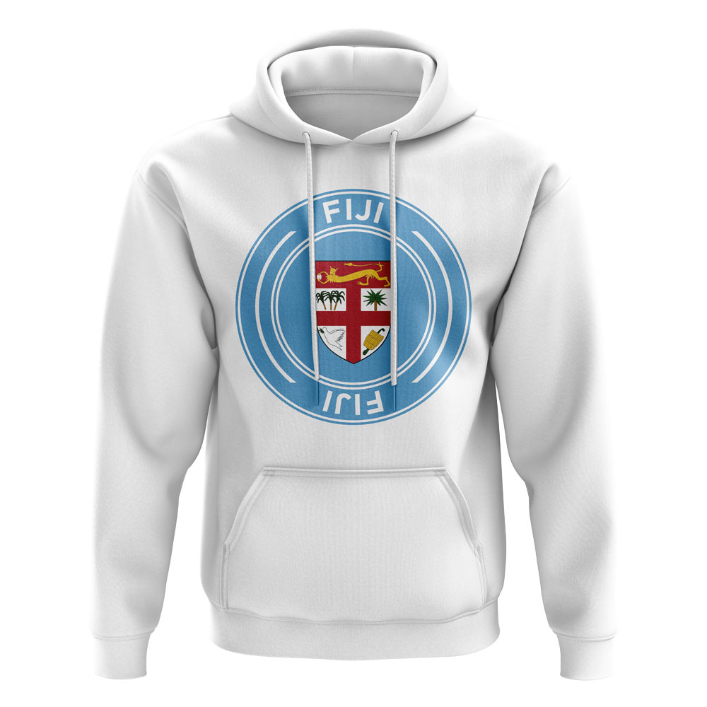 Fiji Football Badge Hoodie (White)