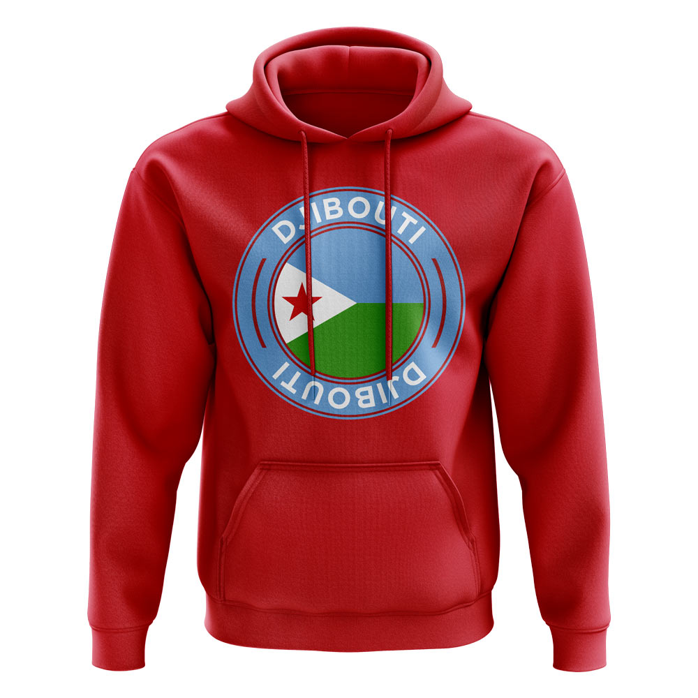 Djibouti Football Badge Hoodie (Red)