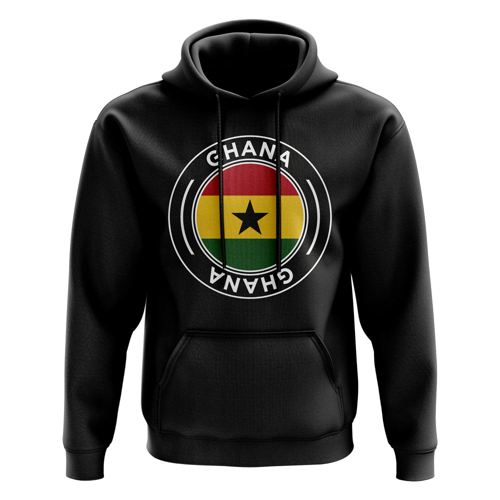 Ghana Football Badge Hoodie (Black)