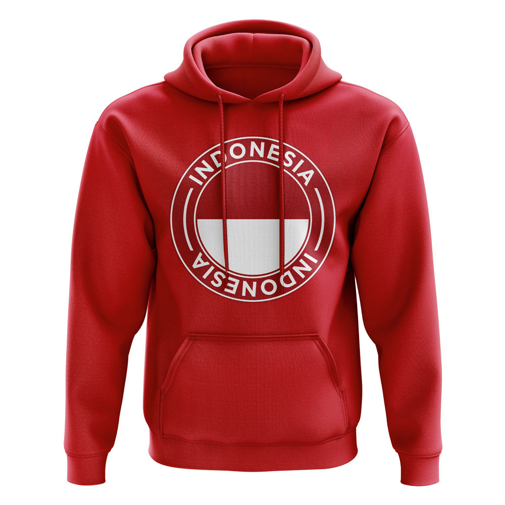 Indonesia Football Badge Hoodie (Red)