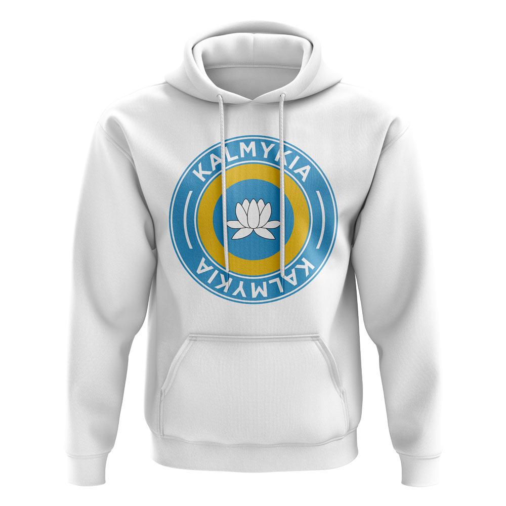 Kalmykia Football Badge Hoodie (White)