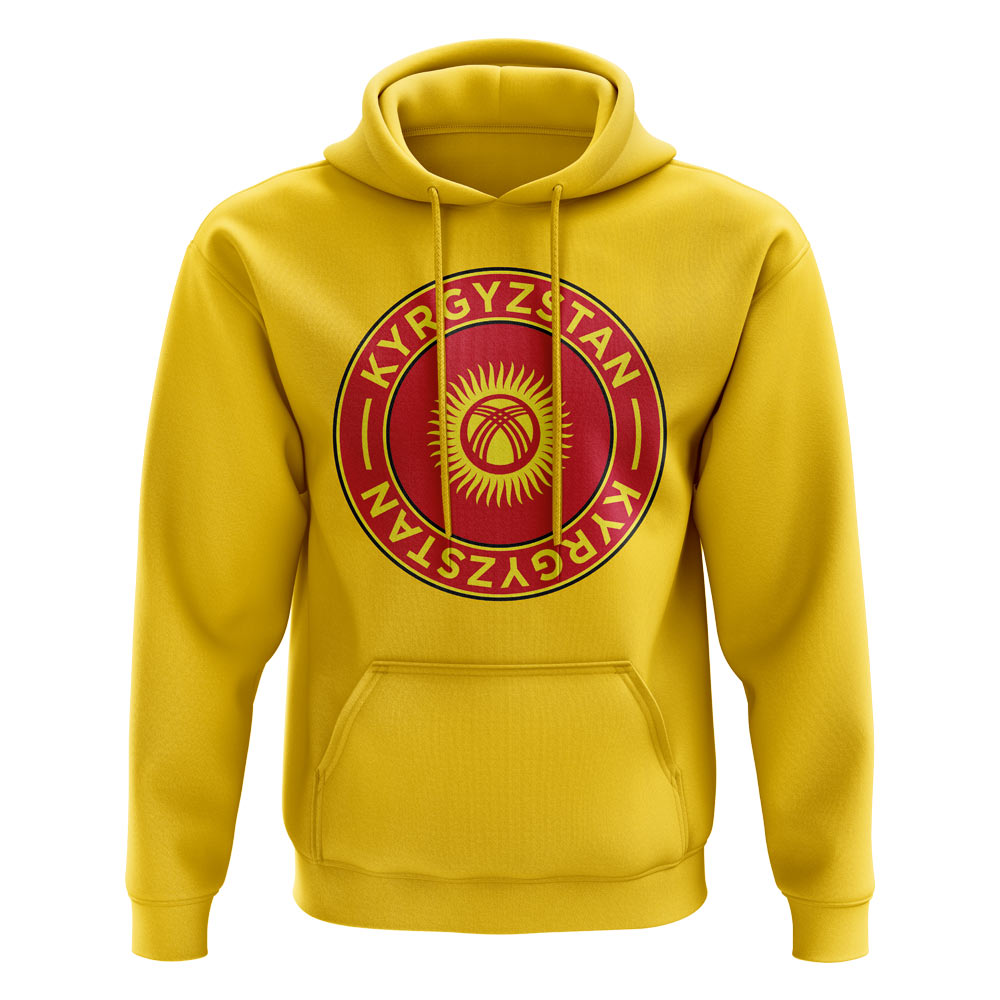 Kyrgyzstan Football Badge Hoodie (Yellow)