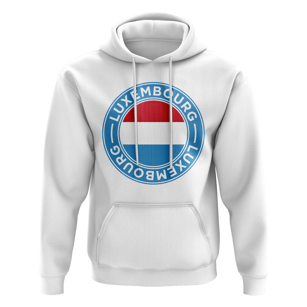 Luxembourg Football Badge Hoodie (White)