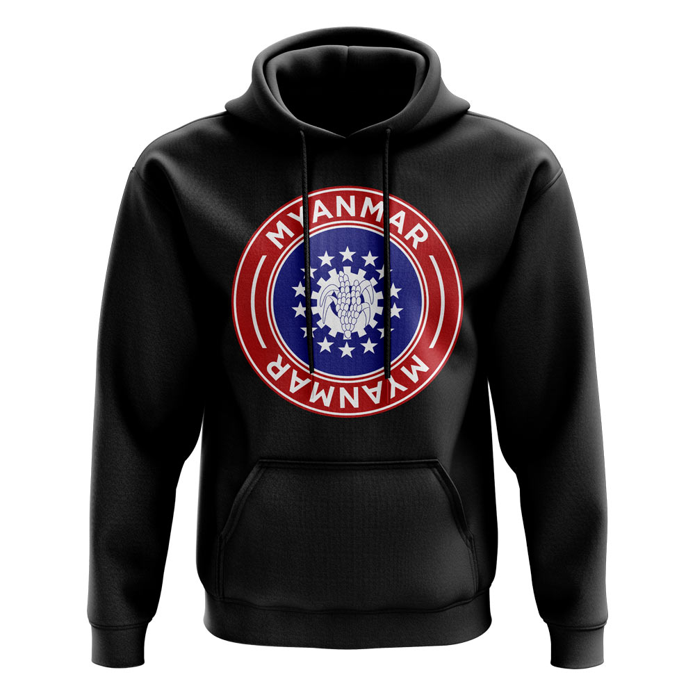 Myanmar Football Badge Hoodie (Black)