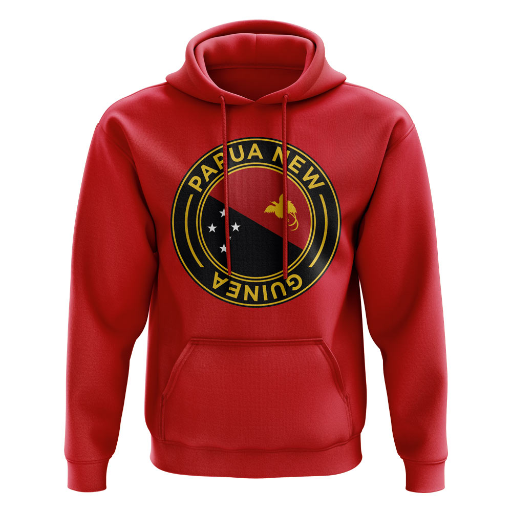 Papa New Guinea Football Badge Hoodie (Red)