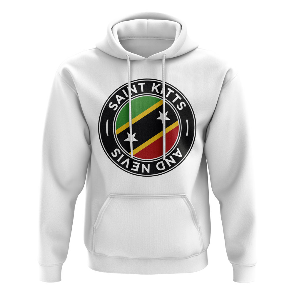 Saint Kitts and Nevis Football Badge Hoodie (White)