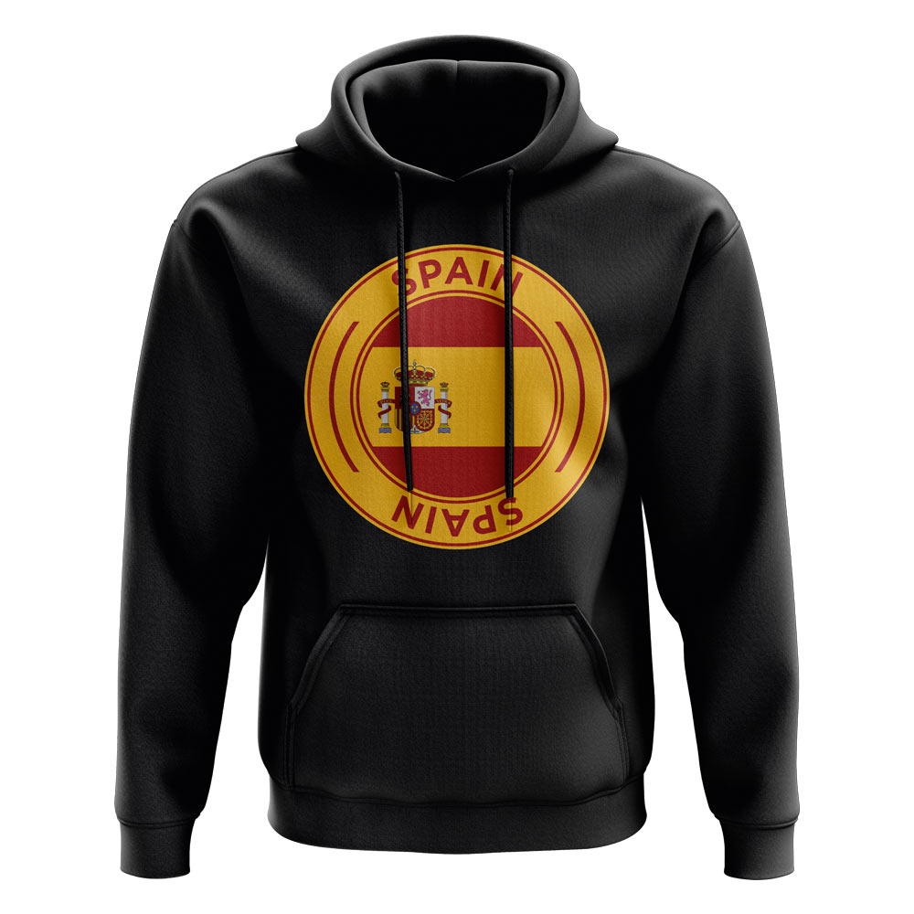 Spain Football Badge Hoodie (Black)