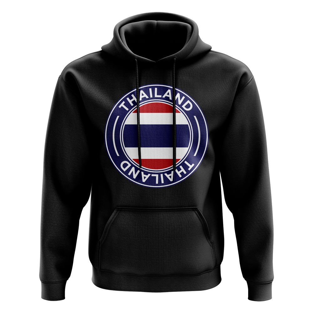 Thailand Football Badge Hoodie (Black)