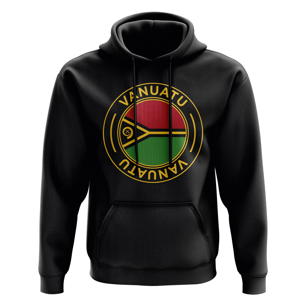 Vanuatu Football Badge Hoodie (Black)