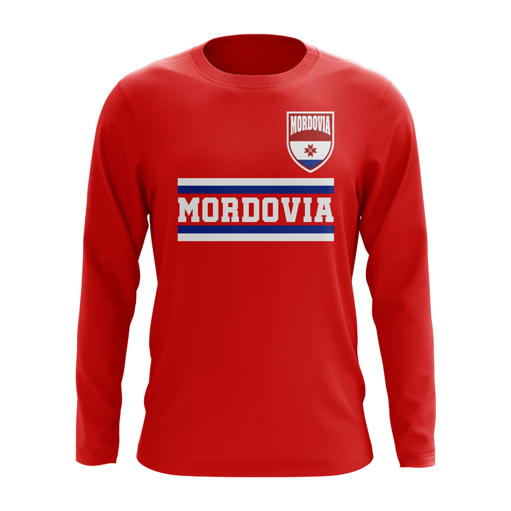 Mordovia Core Football Country Long Sleeve T-Shirt (Red)