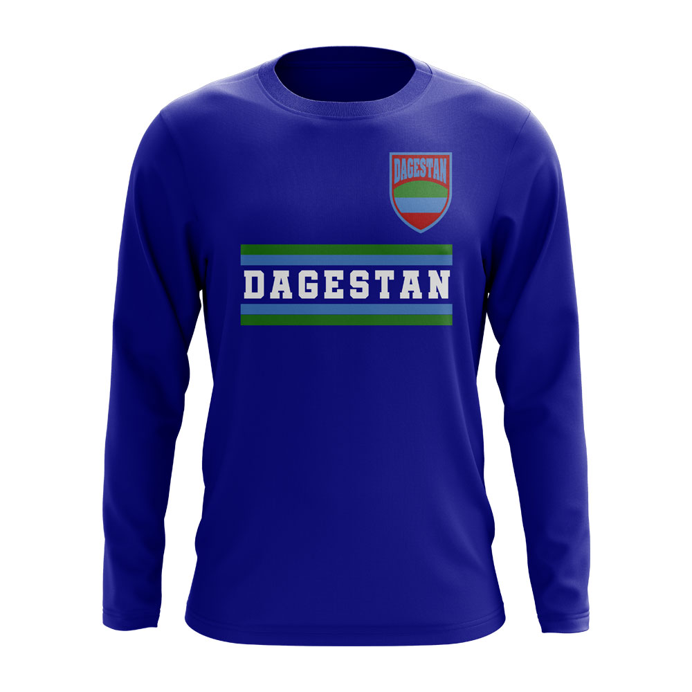Dagestan Core Football Country Long Sleeve T-Shirt (Royal)