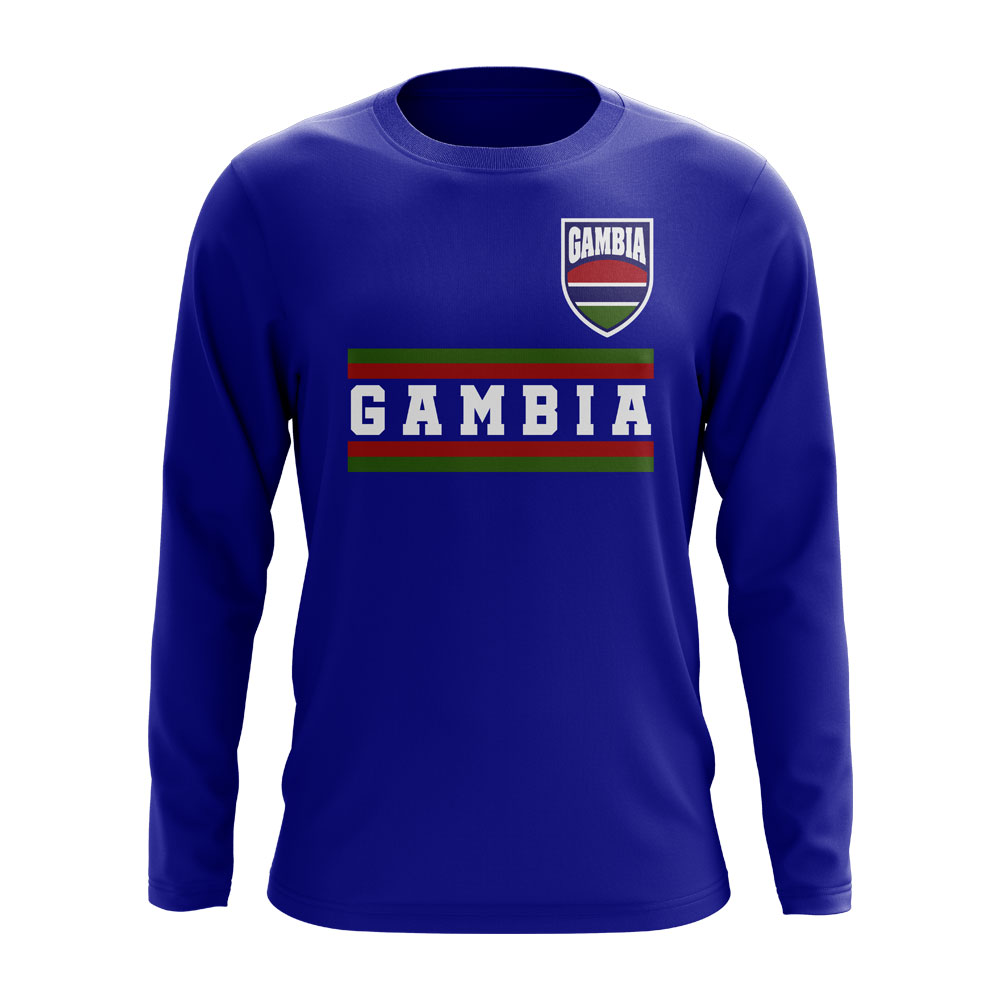 Gambia Core Football Country Long Sleeve T-Shirt (Royal)