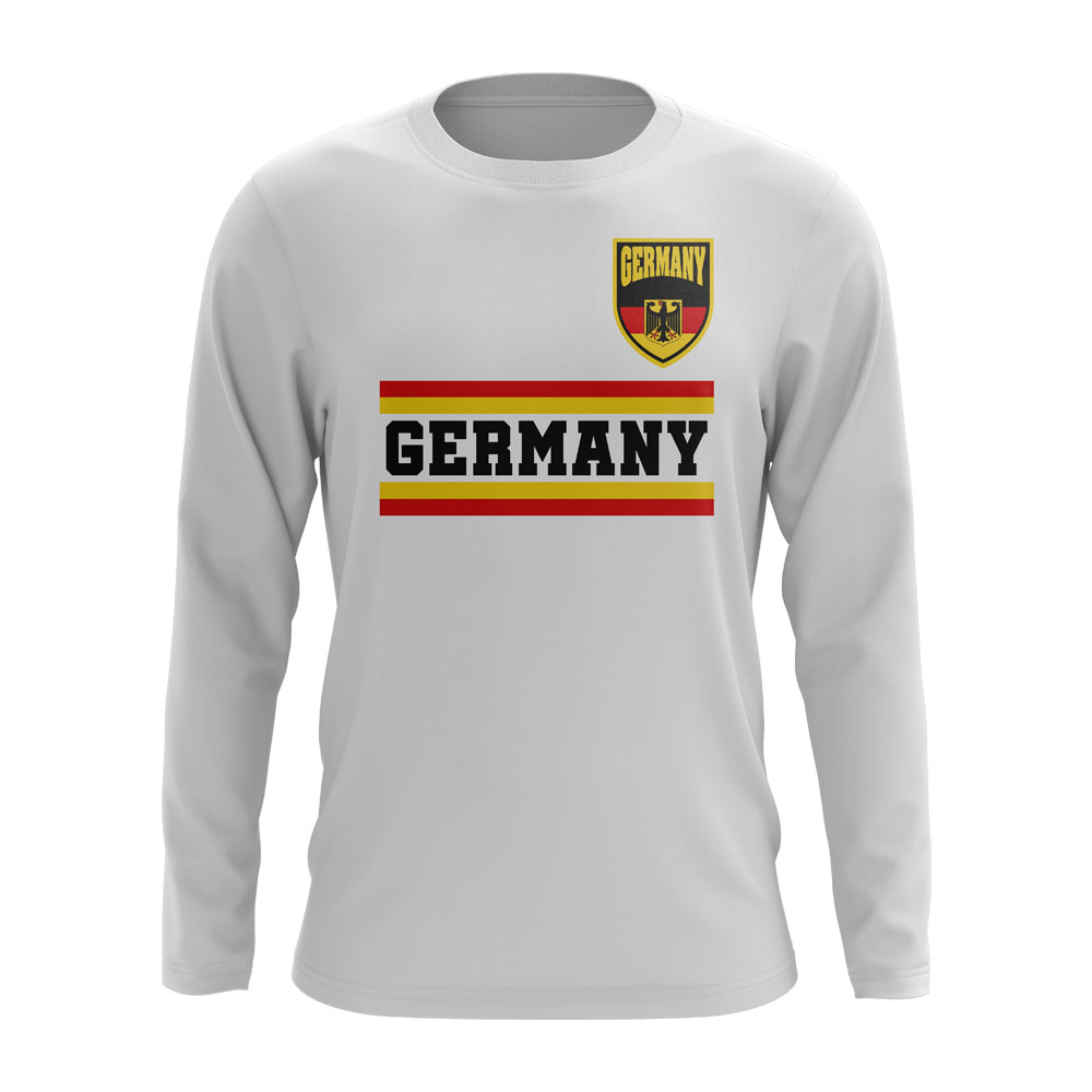 Germany Core Football Country Long Sleeve T-Shirt (White)