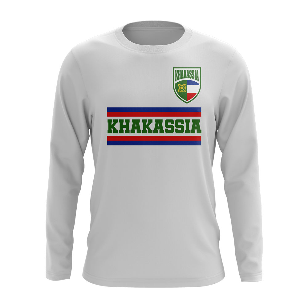 Khakassia Core Football Country Long Sleeve T-Shirt (White)