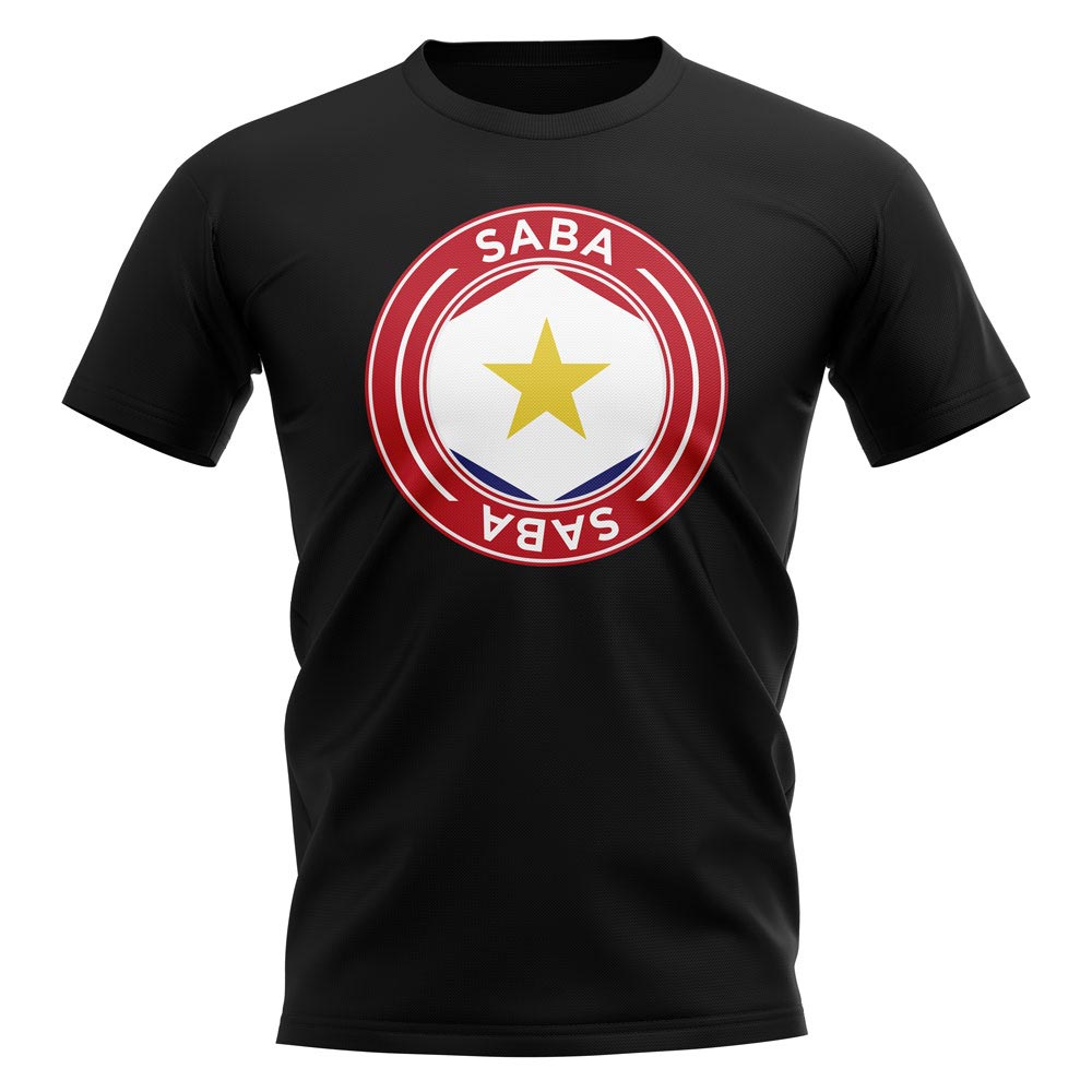 Saba Football Badge T-Shirt (Black)