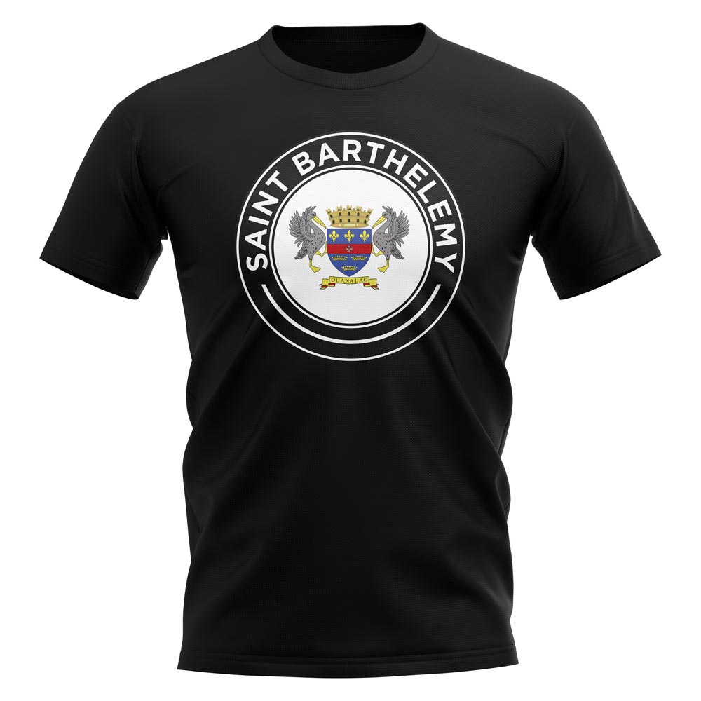 Saint Barthelemy Football Badge T-Shirt (Black)
