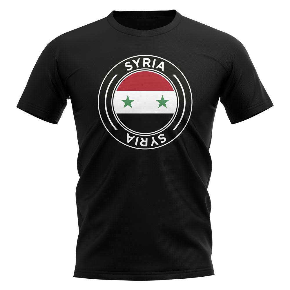 Syria Football Badge T-Shirt (Black)