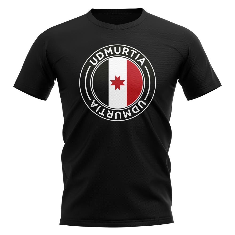 Udmurtia Football Badge T-Shirt (Black)