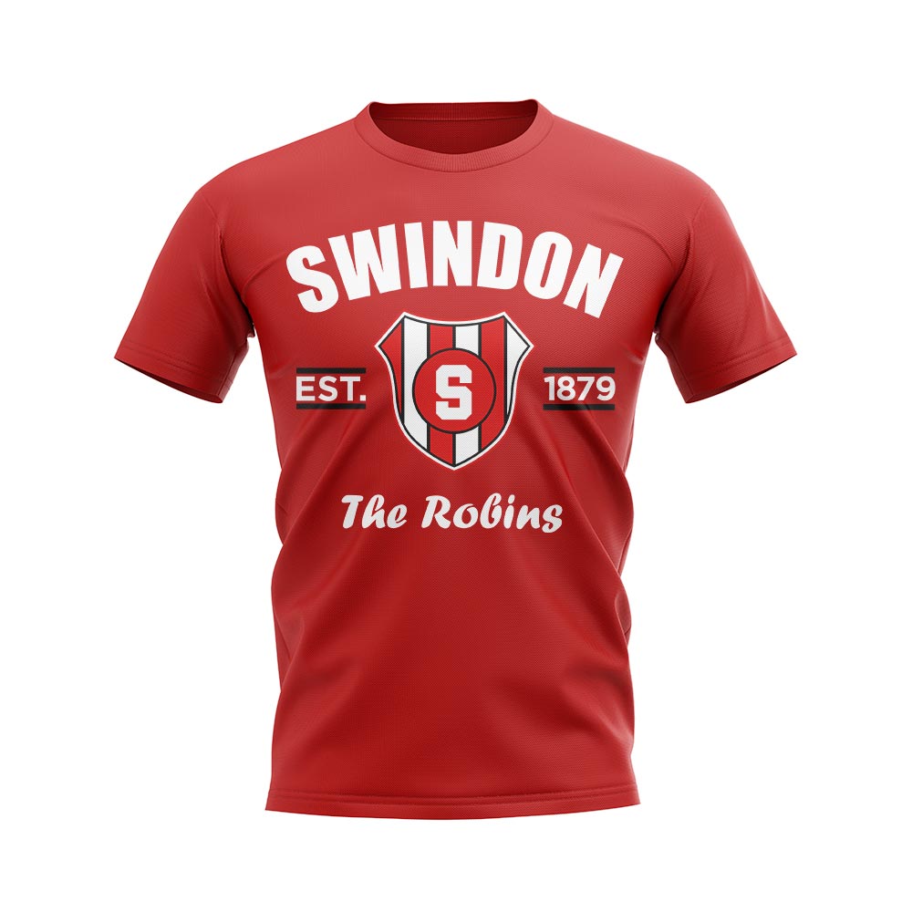 Swindon Established Football T-Shirt (Red)