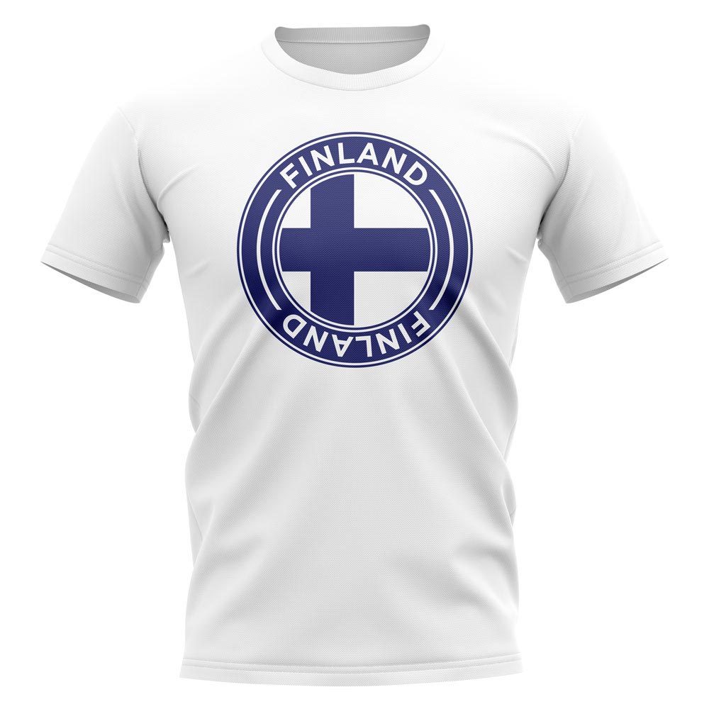 Finland Football Badge T-Shirt (White)