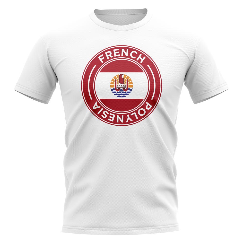 French Polynesia Football Badge T-Shirt (White)