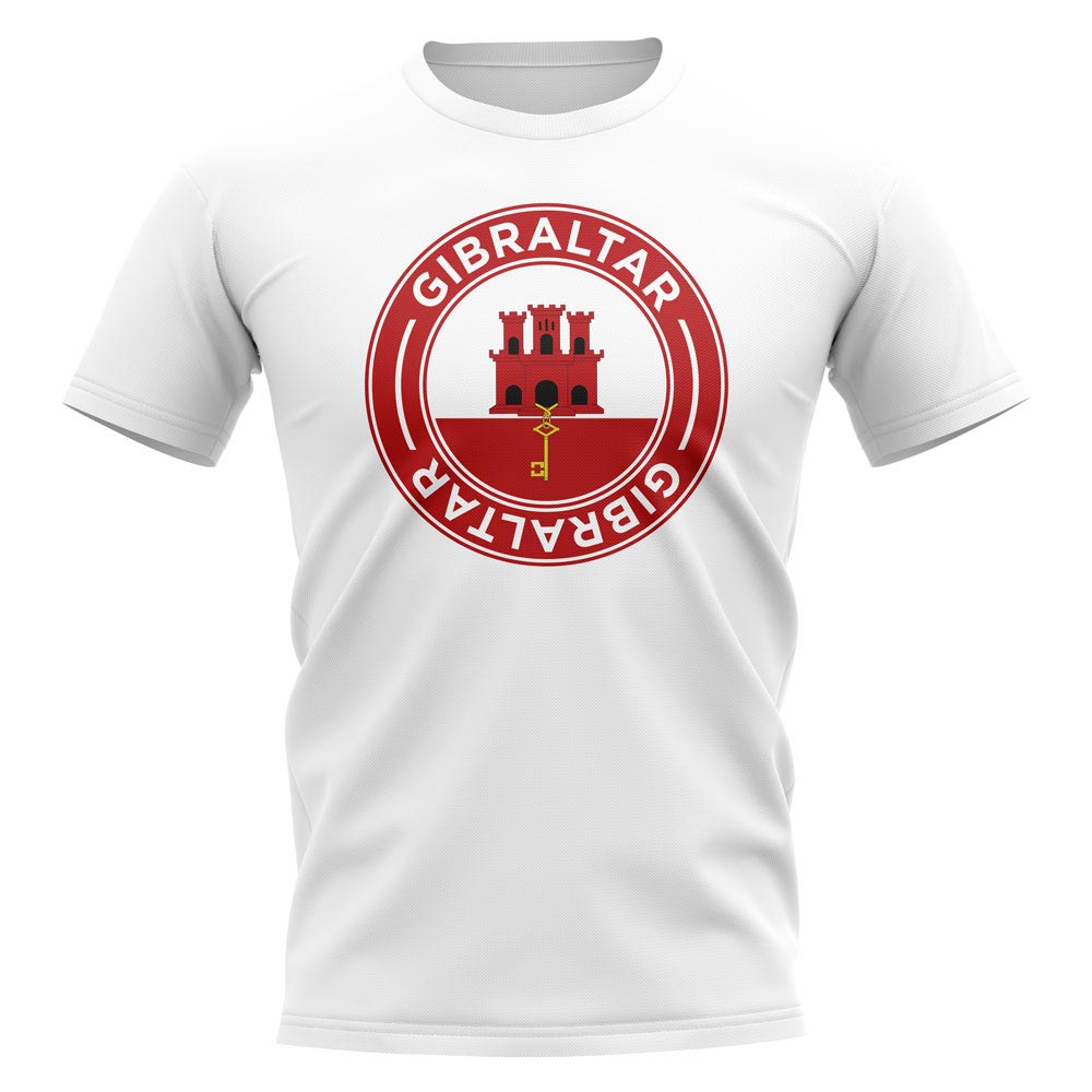 Gibraltar Football Badge T-Shirt (White)