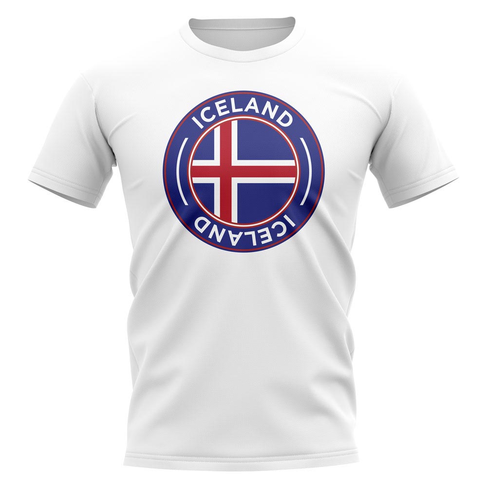 Iceland Football Badge T-Shirt (White)